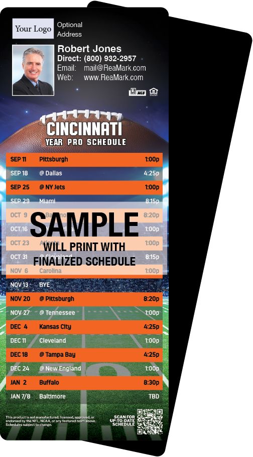 Football Schedules | ReaMark Real Estate Magnets